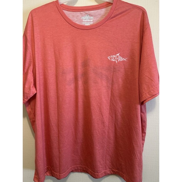 Fish N Vibe Men’s Pink/Red T-Shirt - Picture 1 of 2